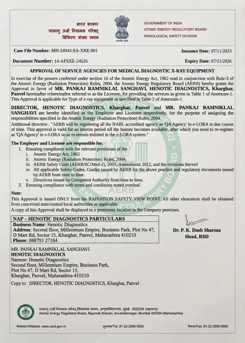 AERB Certified Certificate
