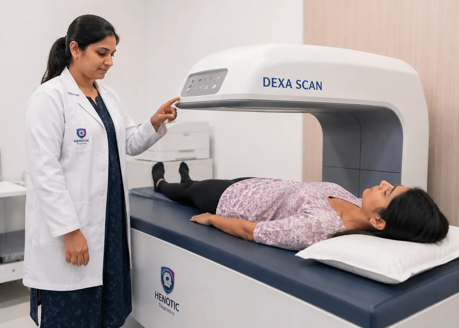 DEXA bone density scan for osteoporosis screening
