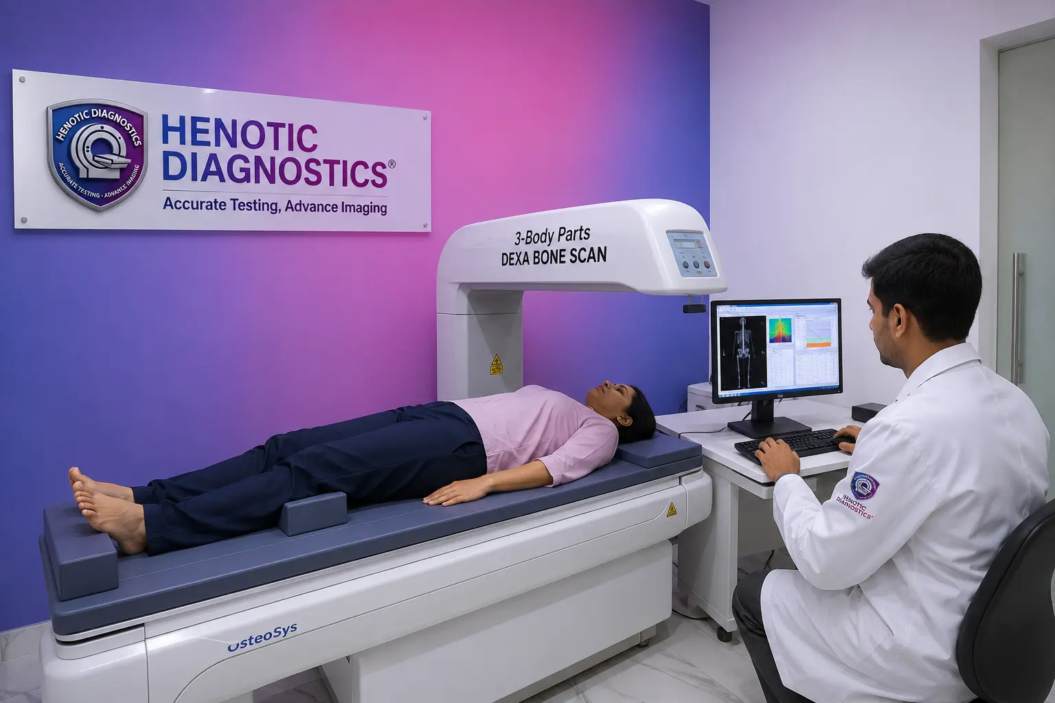 Bone density test for a BMD DEXA Scan in India