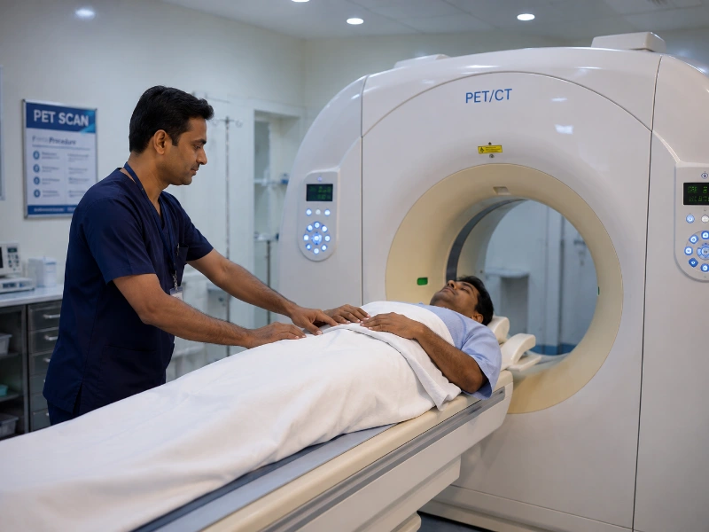 Advanced molecular hybrid diagnostic ring performing a high-precision clinical PET scan for systemic metabolic staging