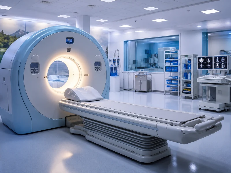 Advanced multi-slice whole-body PET-CT scan machine performing high-precision systemic fusion molecular imaging for cancer staging