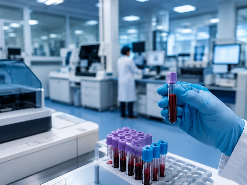 High-Performance Liquid Chromatography system evaluating HbA1c blood samples for long-term glucose screening