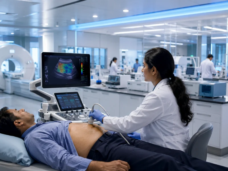 Advanced non-invasive shear wave hepatic elastography system performing a high-precision liver tissue stiffness mapping sequence