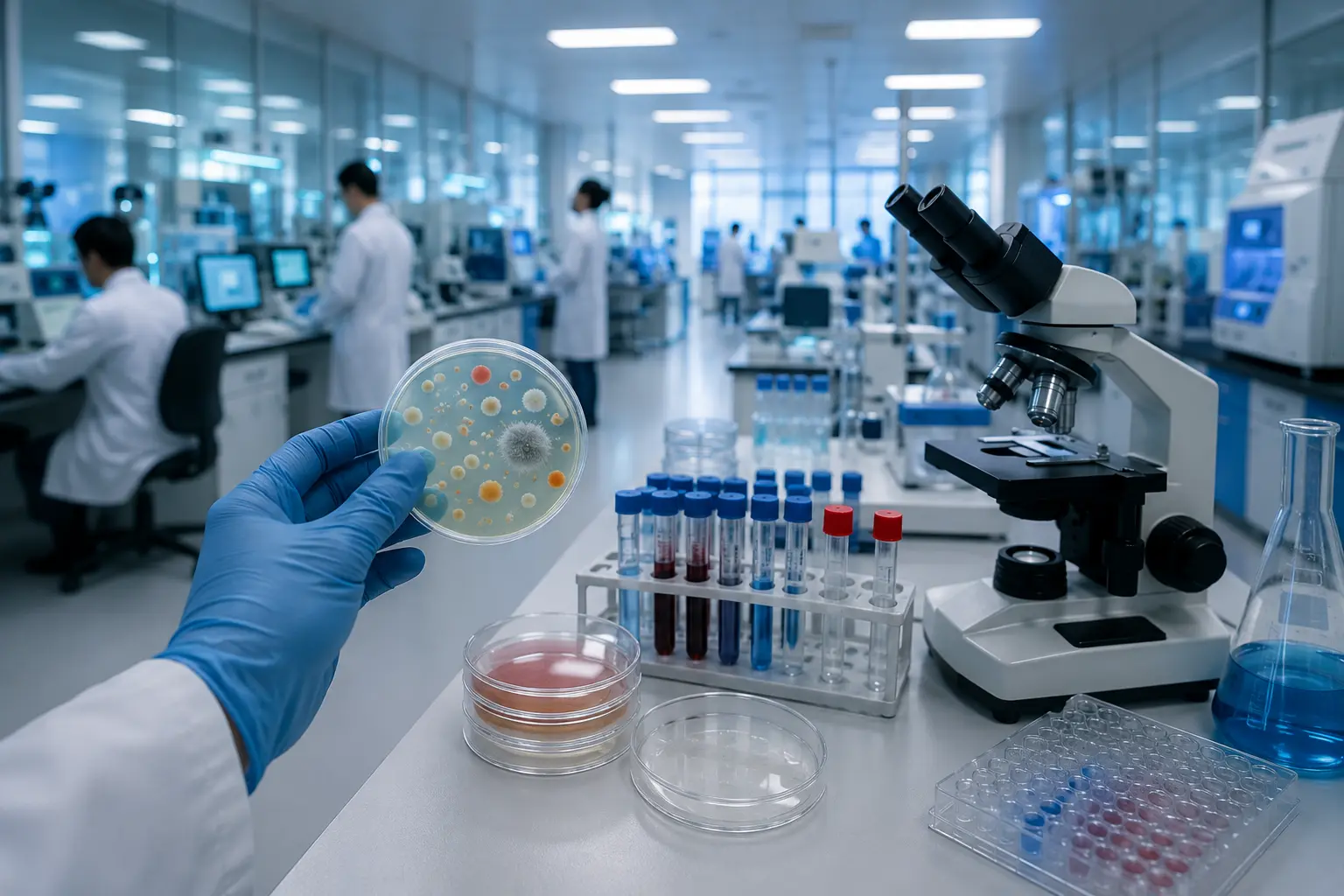 Advanced automated immunoassay and molecular testing system processing infectious disease screening panels