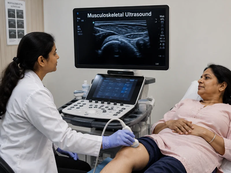 Professional musculoskeletal ultrasound imaging at Henotic Diagnostics Kharghar