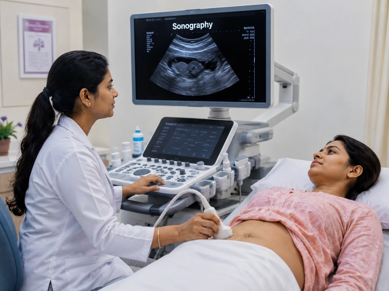Professional diagnostic Sonography imaging at Henotic Diagnostics Kharghar