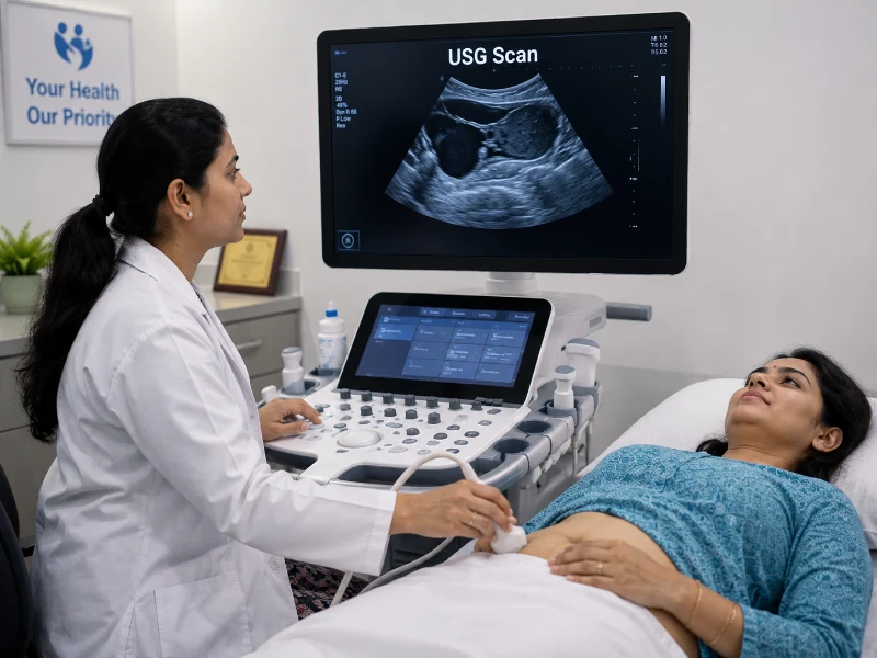Professional USG scan imaging at Henotic Diagnostics Kharghar