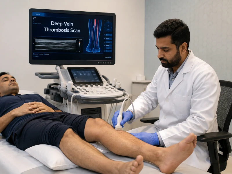 Deep vein thrombosis scan imaging Machine at Henotic Diagnostics Kharghar
